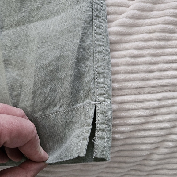L.L. Bean 100% Linen Women's Green Pants Size 8 Reg - Picture 5 of 10